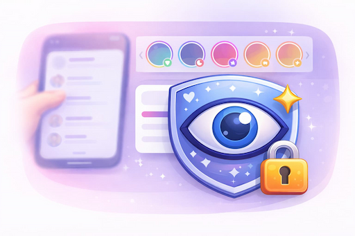 Open stories more privately